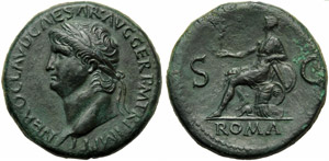 Nero (54-68), Sestertius, Rome, c. AD 65; AE ... 
