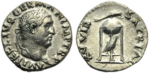 Vitellio (69), Denario, Roma, c. fine Aprile ... 
