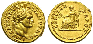 Vespasiano (69-79), Aureo, Roma, 70 d.C.; AV ... 