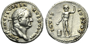 Vespasiano (69-79), Denario, Roma, 76 d.C.; ... 