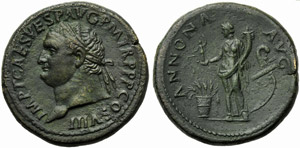 Tito (79-81), Sesterzio, Roma, 80-81 d.C.; ... 