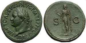 Tito (79-81), Sesterzio, Roma, 80-81 d.C.; ... 