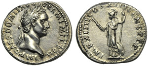 Domiziano (81-96), Denario, Roma, 87 d.C.; ... 
