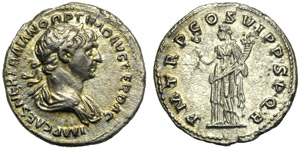 Traiano (98-117), Denario, Roma, 114-117 ... 