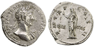 Adriano (117-138), Denario, Roma, 118 d.C.; ... 