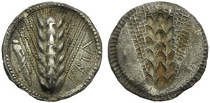 Lucania, Metapontion, Drachm, c. 540-510 BC; ... 
