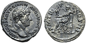 Adriano (117-138), Denario, Roma, 119-122 ... 