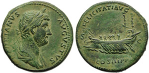 Adriano (117-138), Sesterzio, Roma, 132-134 ... 