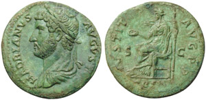 Adriano (117-138), Dupondio o Asse, Roma, ... 