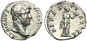 Adriano (117-138), Denario, Roma, 134-138 ... 