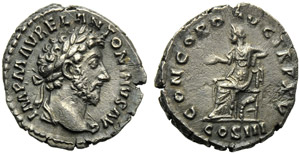 Marco Aurelio (161-180), Denario, Roma, 161 ... 