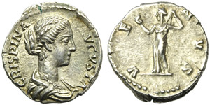 Crispina (Commodo, 180-192), Denario, Roma, ... 