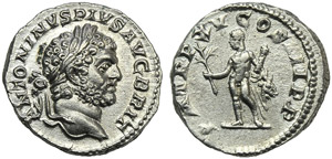 Caracalla (198-217), Denarius, Rome, AD 212; ... 