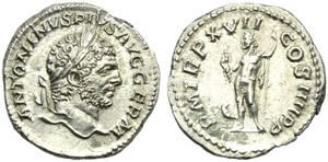 Caracalla (198-217), Denarius, Rome, AD 214; ... 