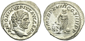 Caracalla (198-217), Denarius, Rome, AD 215; ... 
