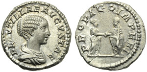 Plautilla (Caracalla, 198-217), Denario, ... 