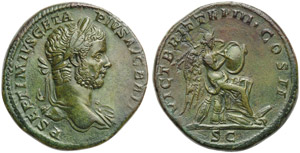 Geta (209-211), Sesterzio, Roma, 211 d.C.; ... 
