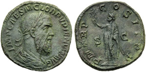 Pupienus (238), Sestertius, Rome, c. April - ... 