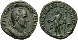 Traiano Decio (249-251), Sesterzio, Roma, ... 