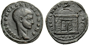 Divo Romolo (Massenzio, 306-312), Nummus, ... 