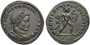 Costantino I (306-337), Nummus, Lugdunum, c. ... 