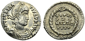 Costanzo II (337-361), Siliqua ridotta, ... 
