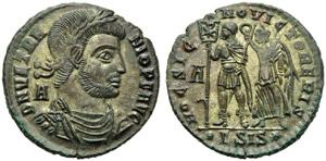 Vetranio (350), Nummus, Siscia, 19 January - ... 