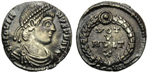 Gioviano (363-364), Siliqua ridotta, Arles, ... 