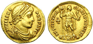 Valente (364-378), Solido, Antiochia, ... 