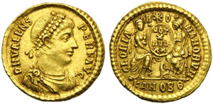 Valente (364-378), Solido, Antiochia, 24 ... 
