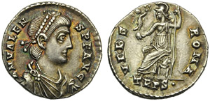 Valente (364-378), Siliqua, Treviri, 367-375 ... 