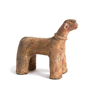 A TERRACOTTA FOUR-FOOTED ANIMAL ... 