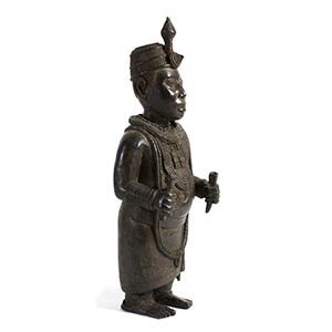 A BRONZE FIGURE OF THE IFE OONI ... 
