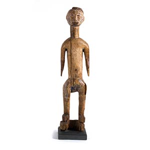 A WOODEN STANDING MALE ... 