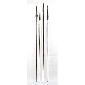 FOUR IRON AND WOOD SPEARS178 cm the ... 