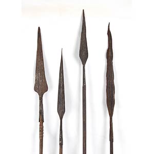 FOUR IRON AND WOOD SPEARS178 cm ... 
