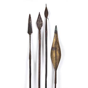 FOUR IRON AND WOOD SPEARS150 cm ... 