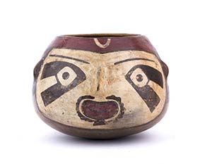 Polychrome trophy-head bowl Perù, Nazca ... 