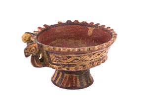 Polychrome footed cup in colombino ... 