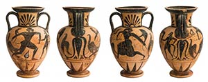 Etruscan Black Figure Amphora 6th century ... 