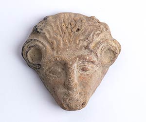 Terracotta satyr head Magna Graecia, 4th - ... 