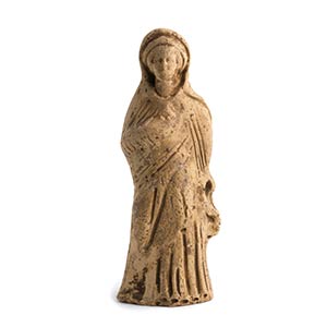 Terracotta Tanagra statuette  Magna Grecia, ... 