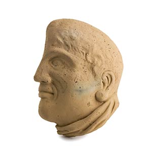 Roman terracotta votive male profile head ... 