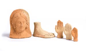 Group Roman terracotta miniaturist votive ... 