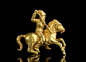 Gold Scythian knight figure Mid ... 