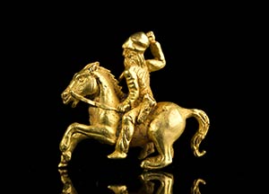 Gold Scythian knight figure Mid ... 