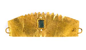Gold, glass paste and pearls diadem Eastern ... 