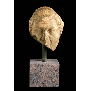 Roman marble old woman portrait as ... 