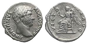 Hadrian (117-138). AR Denarius (17mm, 2.79g, ... 