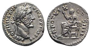 Antoninus Pius (138-161). AR Denarius (17mm, ... 